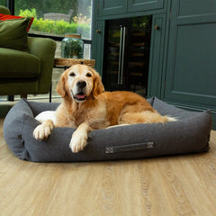 100% Recycled Eden Box Dog Bed - Charcoal