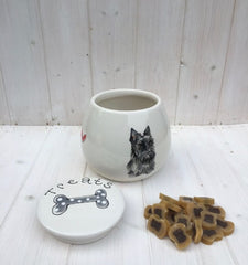 Personalised Portrait Dog Treat Jar