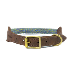 Blue Tweed 100% British Wool Dog Collar