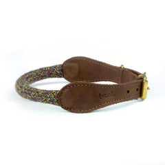 Purple Multi Tweed 100% British Wool Dog Collar