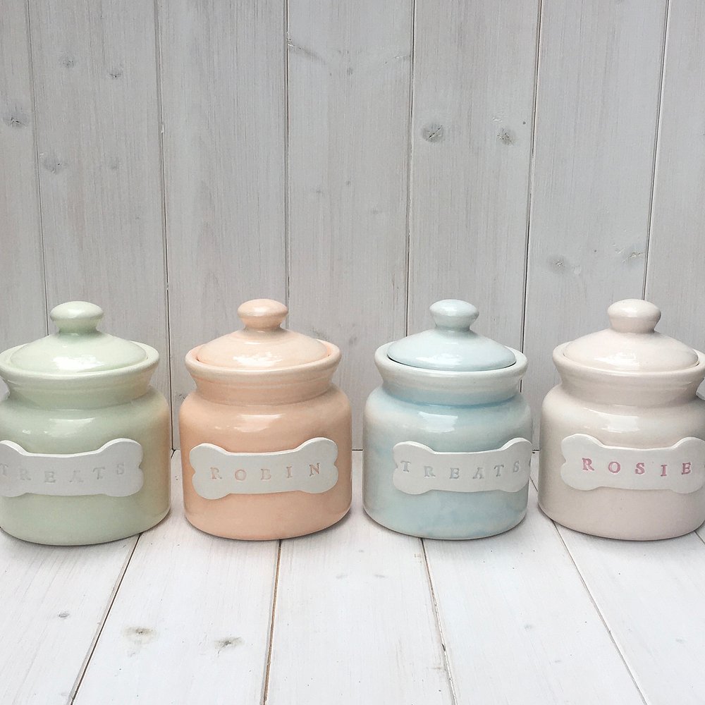Personalised Pastel Dog Treat Jars