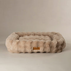 Alpine Box Dog Bed - Champagne Faux Fur