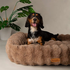 Alpine Box Dog Bed - Taupe Faux Fur