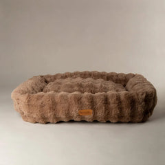 Alpine Box Dog Bed - Taupe Faux Fur