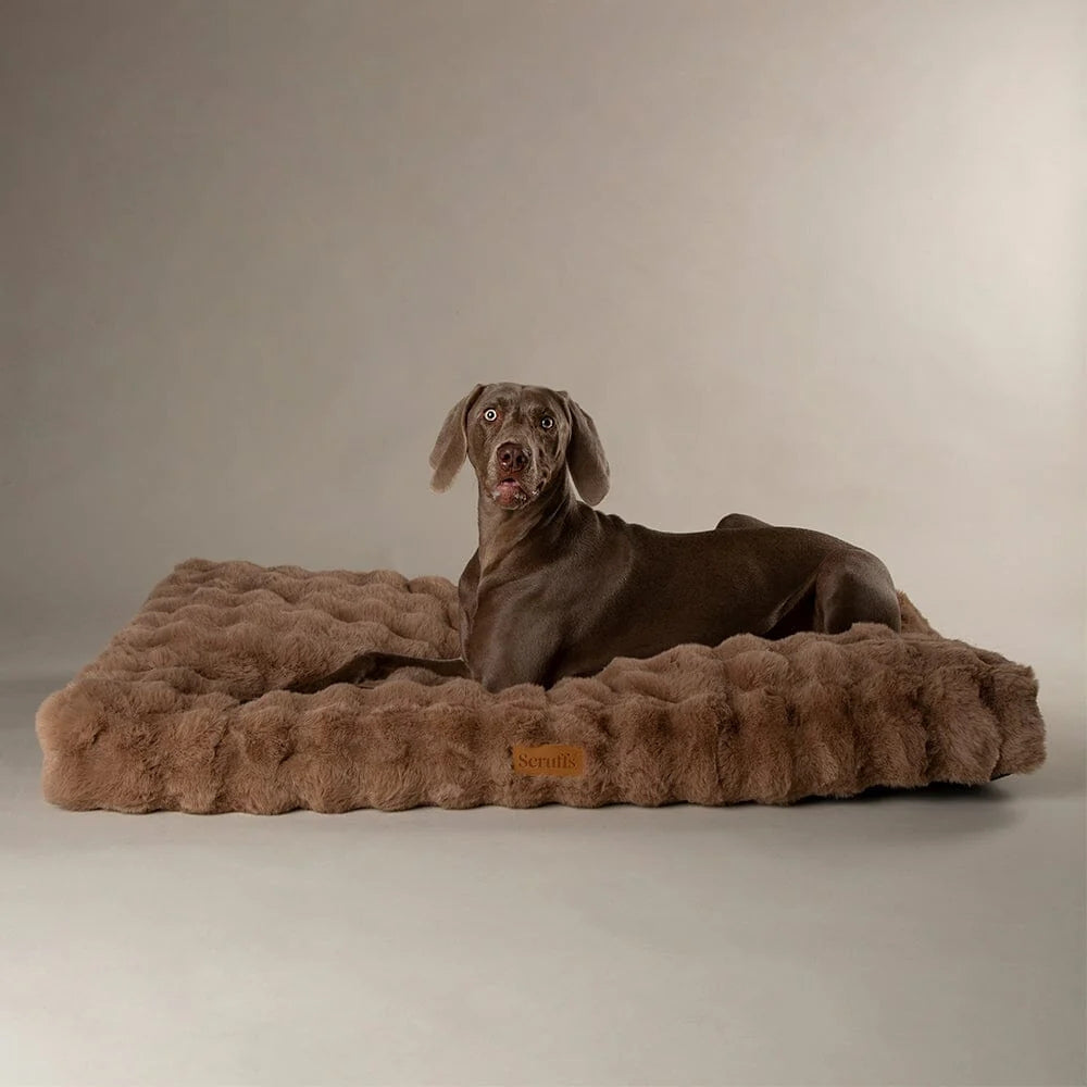 Alpine Mattress Dog Bed - Taupe Faux Fur