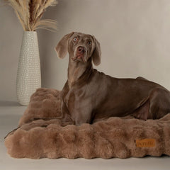 Alpine Mattress Dog Bed - Taupe Faux Fur