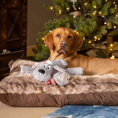 Arctic Faux Fur Cushion Dog Bed by House of Paws