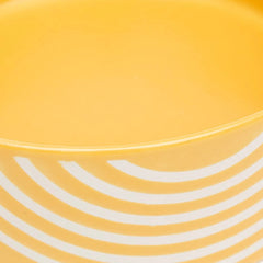 Aztec 2 Piece Dog Food & Water Bowl Set - Sunflower Yellow