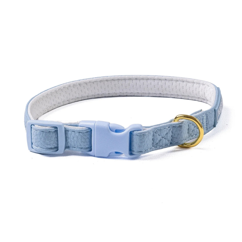 Baby Blue Vegan Leather Collar