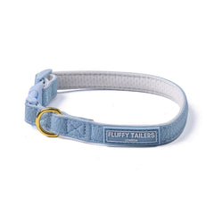 Baby Blue Vegan Leather Collar