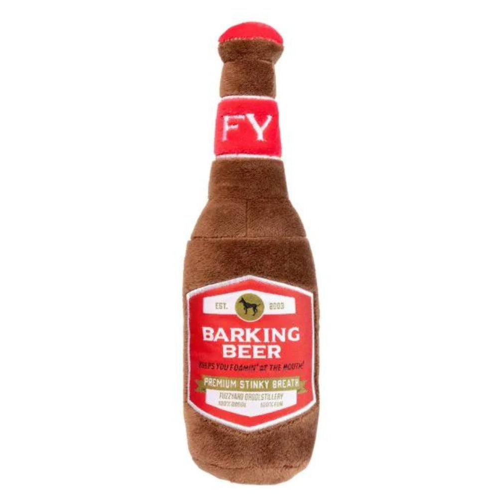 Barking Beer Dog Toy by FuzzYard
