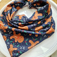 Bite Me Gingerbread Christmas Dog Bandana