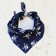 Black Skulls Dog Bandana