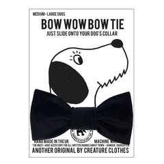 Black Velvet Dog Bow Tie