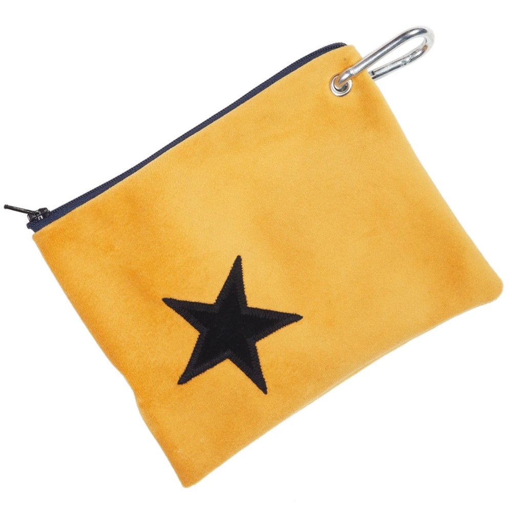 Black Star On Yellow Cord Treats Pouch