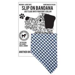 Creature Clothes Slip On Bandana Blue Gingham