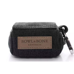 Bowl and Bone Mini Graphite Dog Poo Bag Holder