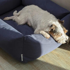 Burnham Bolster Dog Bed - Denim