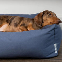 Burnham Bolster Dog Bed - Denim