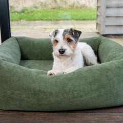 Burnham Bolster Towelling Bed Cover - Olive