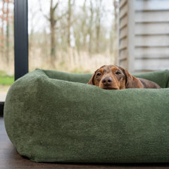 Burnham Bolster Towelling Bed Cover - Olive