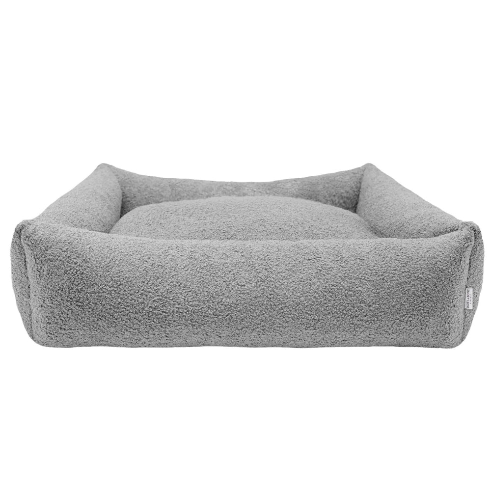 Calming Boucle Harmony Dog Bed in Harmony Grey