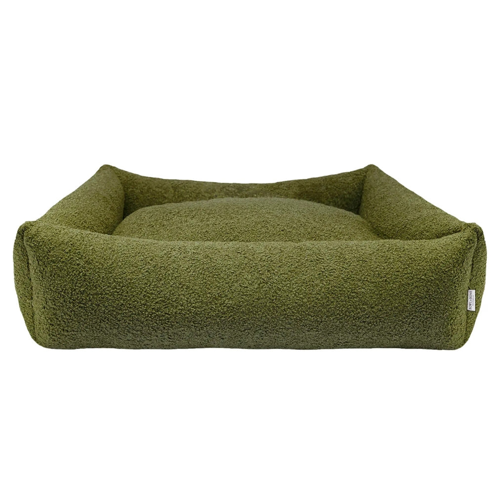 Calming Boucle Harmony Dog Bed in Harmony Green
