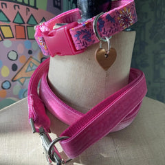 Chelsea Pink Paisley Corduroy Dog Collar