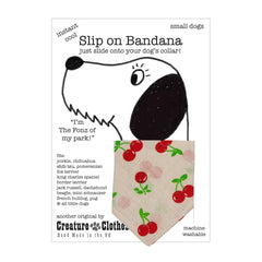 Creature Clothes Slip On Dog Bandana Cherries