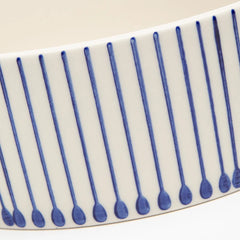 Coastal 2 Piece Dog Bowl Food & Water Bowl Set - Blue 19cm