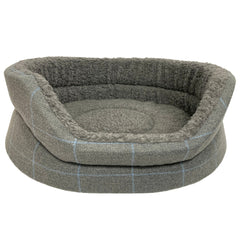 Country Grey Oval Dog Bed by Hem And Boo