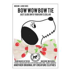 Creature Clothes Cherries Dog Bow Tie