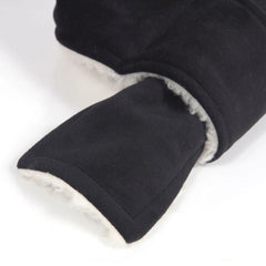 Creature Clothes Doggy Scarf in Black Velvet and Sherpa