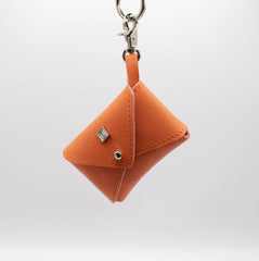D&H PooSh - Leather Poo Bag Dispenser Orange