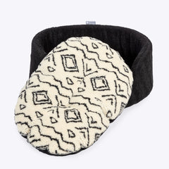 Danish Design Neutral Geometric Sherpa Fleece Slumber Dog Bed