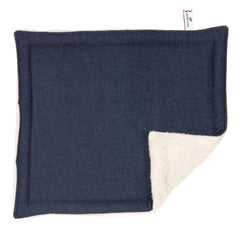 Creature Clothes Padded Dog Blanket in Denim and Sherpa