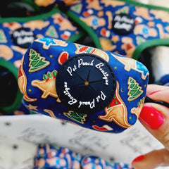 Dino Rawr Festive Biscuits Dog Poo Bag Holder