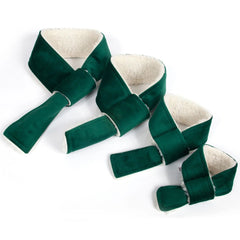 Doggy Scarf in Green Velvet and Sherpa