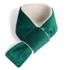 Doggy Scarf in Green Velvet and Sherpa