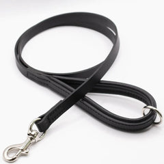 Dogs & Horses Luxury Padded Leather Dog Lead Black