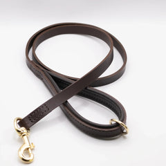 Dogs & Horses Luxury Padded Leather Dog Lead Brown