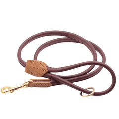 Dogs & Horses Soft Rolled Leather Leads Merlot