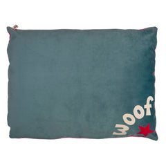 Duck Egg Blue Velvet Woof Dog Bed