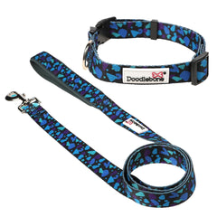 Electric Party Puppy Collar & Lead Set by Doodlebone