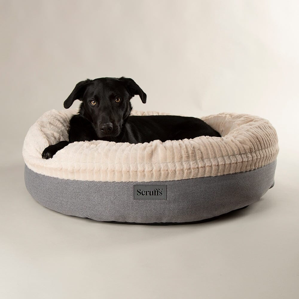 Ellen Donut Dog Bed Light Grey