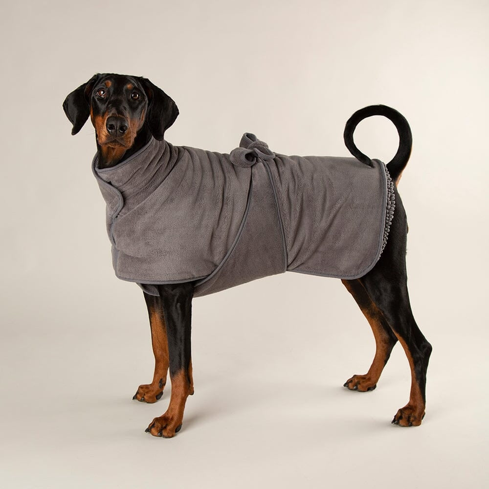 Expedition Deluxe Noodle & Microfibre Dog Drying Coat - Storm Grey