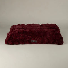 Festive Fur Mattress Dog Bed - Burgundy