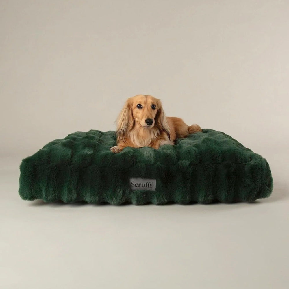 Festive Fur Mattress Dog Bed - Green