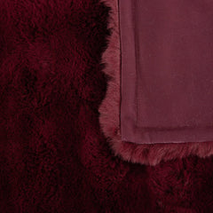 Festive Fur Pet Blanket - Burgundy