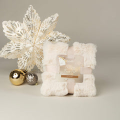 Festive Fur Pet Blanket - Cream
